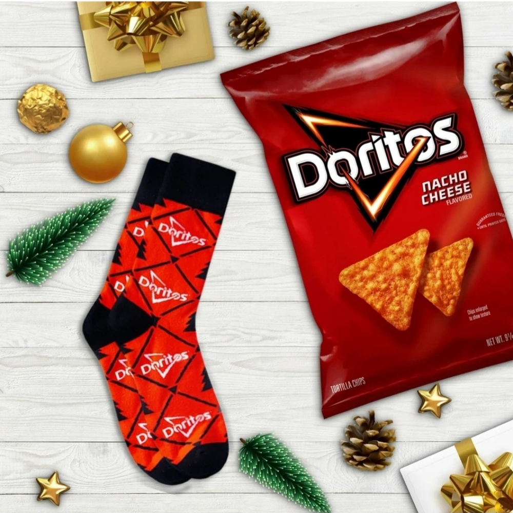 * Dortios Novelty Unisex Crew Socks Red and Black Size 9 - 11